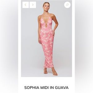 Resa Sophia midi in guava XS